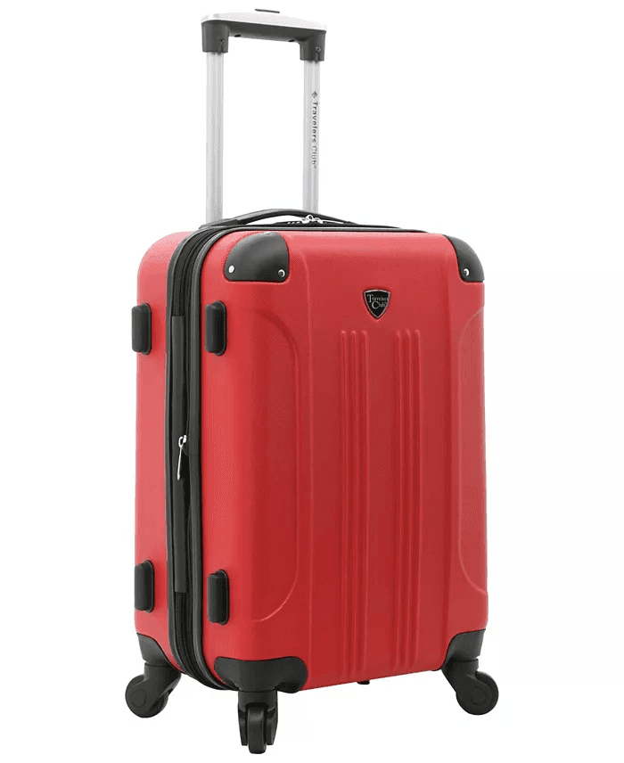 Travelers Club Chicago 5-Piece Hardside Luggage Set, Red image 5