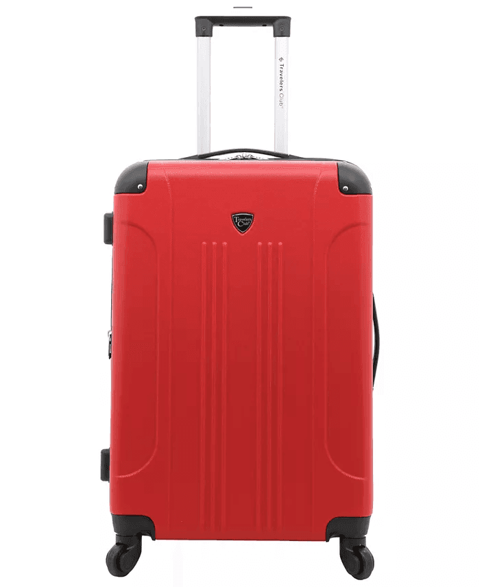 Travelers Club Chicago 5-Piece Hardside Luggage Set, Red image 3