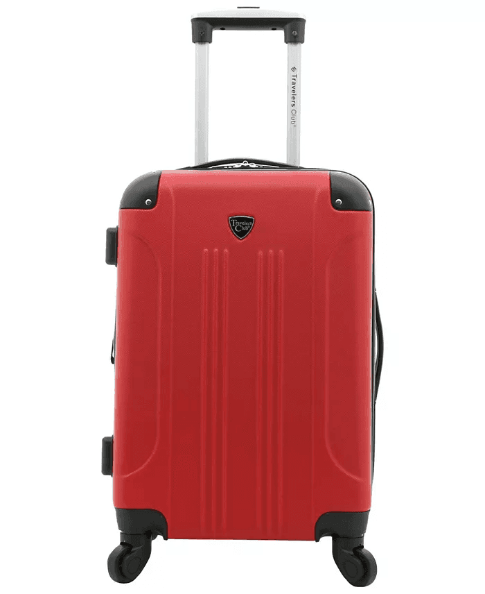 Travelers Club Chicago 5-Piece Hardside Luggage Set, Red image 2