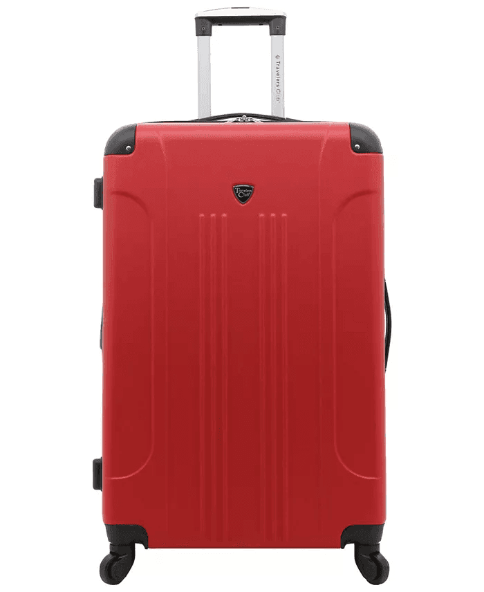 Travelers Club Chicago 5-Piece Hardside Luggage Set, Red image 4