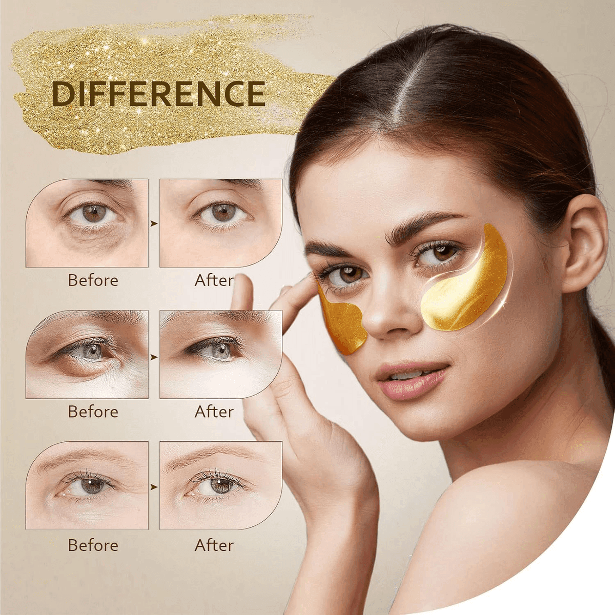 Taimand 24K Gold Under Eye Patches, 30 Pairs image 2