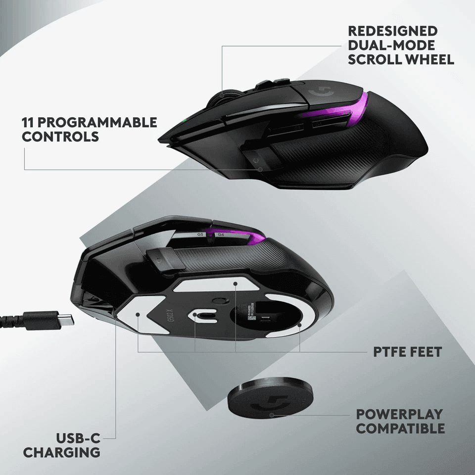 Logitech G502 X Plus LIGHTSPEED Wireless Gaming Mouse, Certified Refurbished image 2