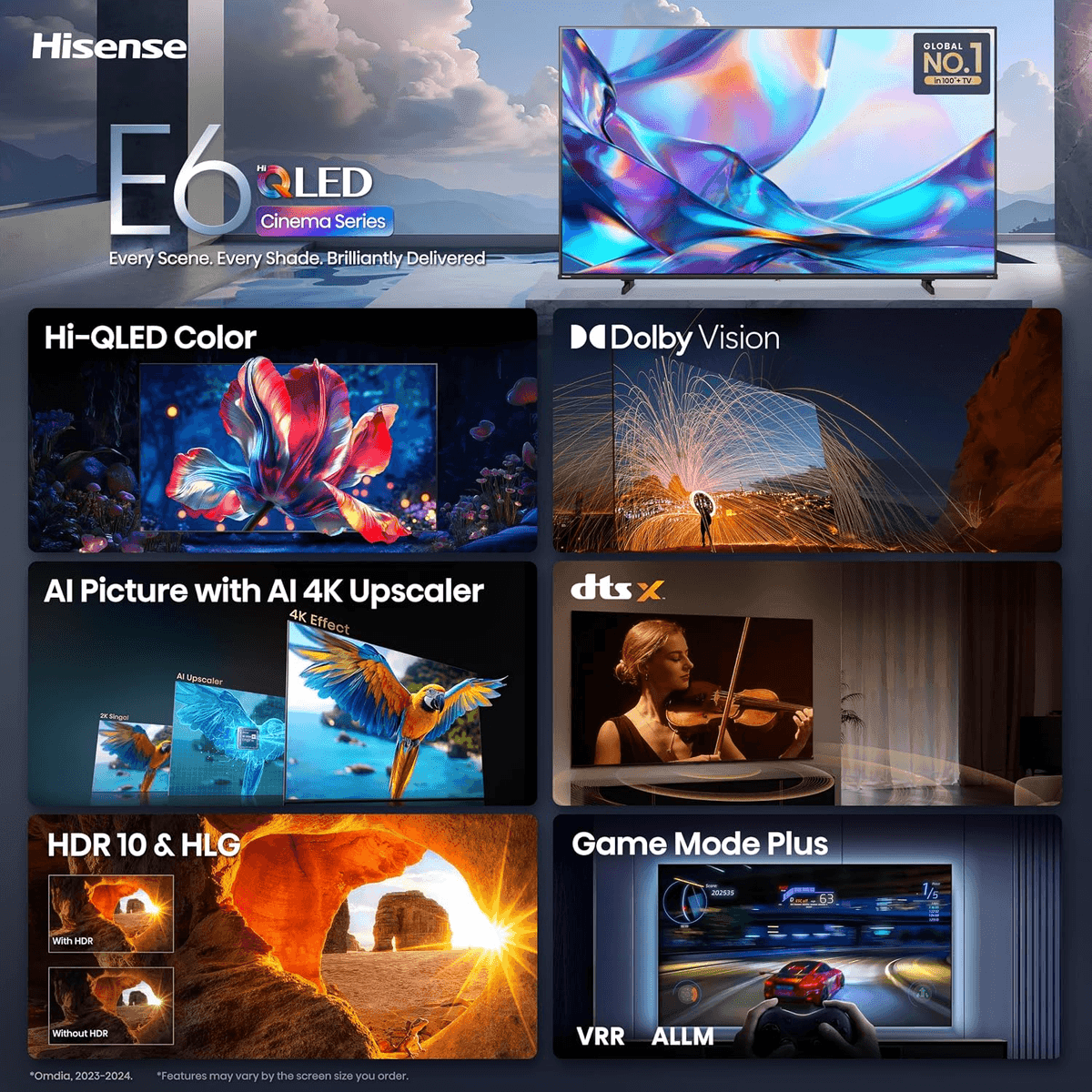 Hisense 65-Inch E6SR Hi-QLED 4K Roku TV (2026) image 3