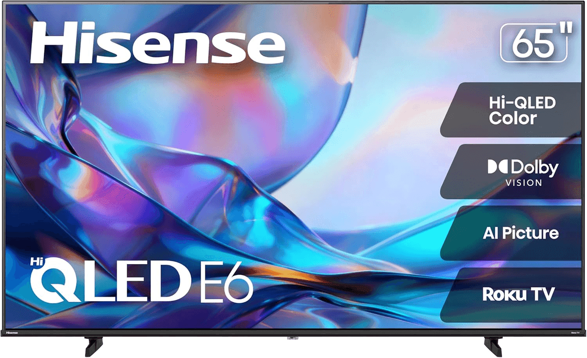 Hisense 65-Inch E6SR Hi-QLED 4K Roku TV (2026)