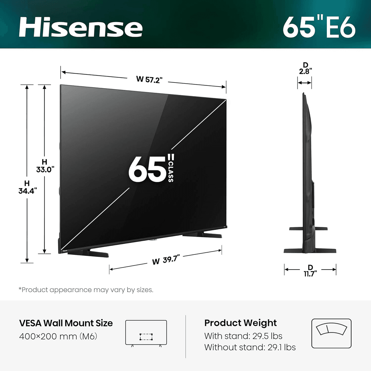 Hisense 65-Inch E6SR Hi-QLED 4K Roku TV (2026) image 2