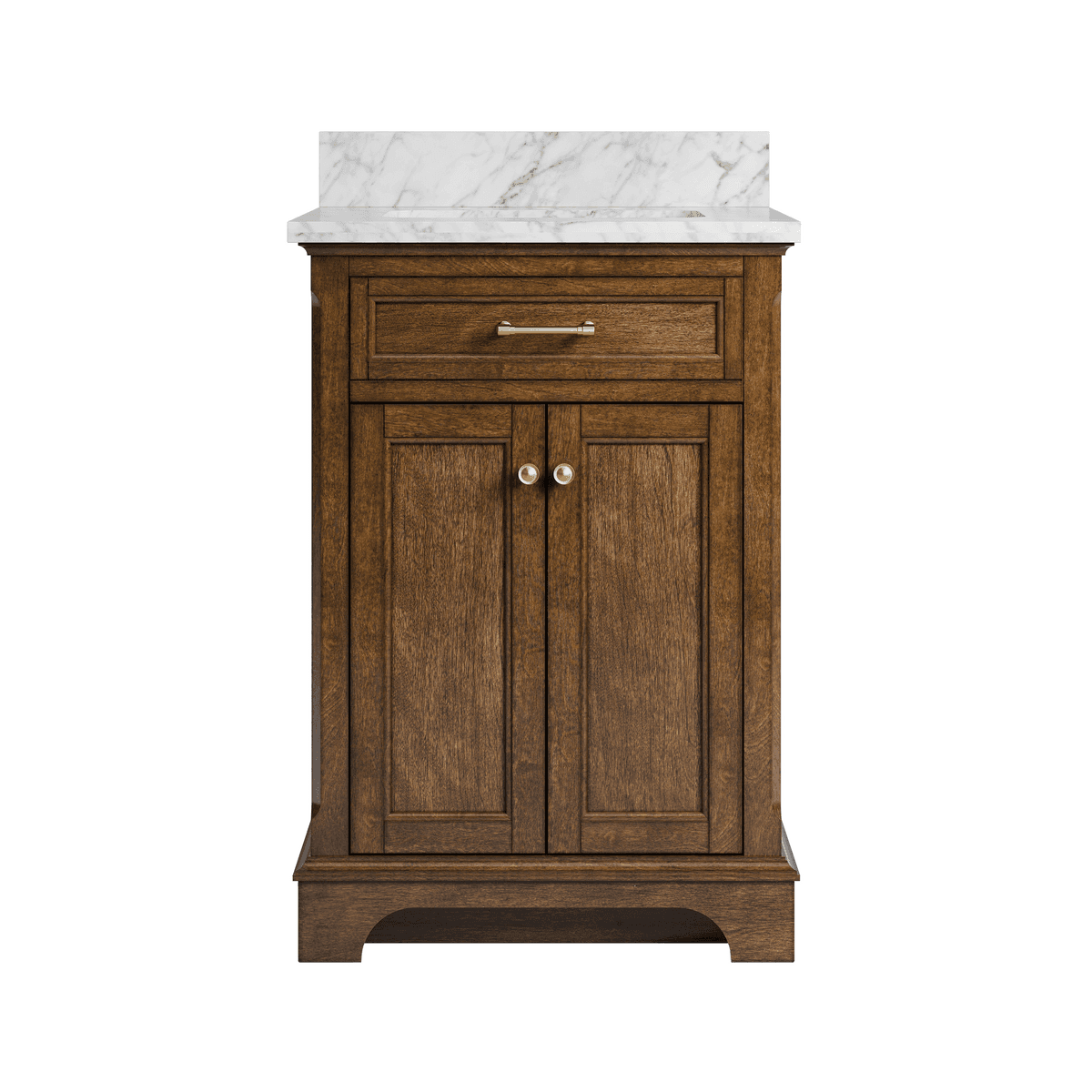 allen + roth Roveland 24-in Bathroom Vanity, Deep Walnut