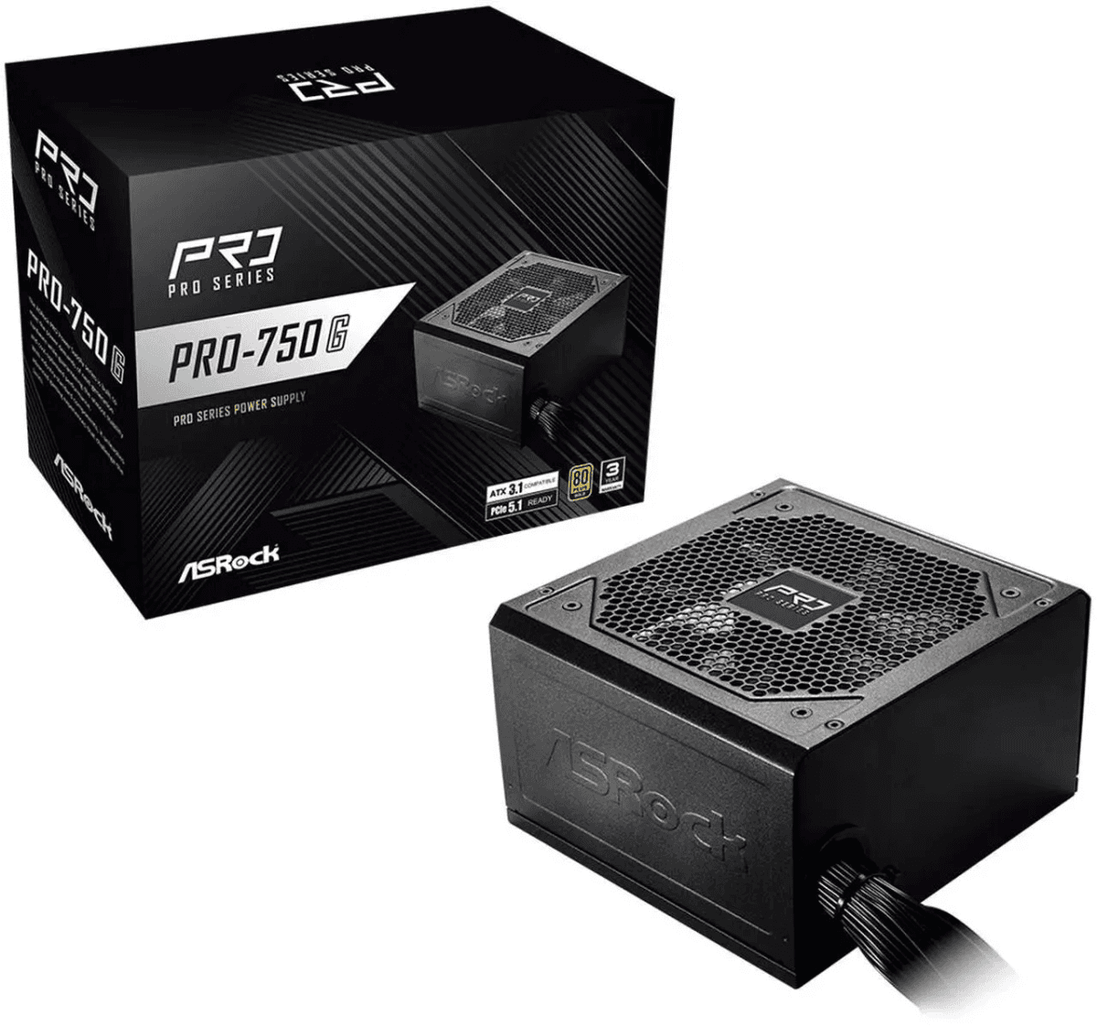 ASRock PRO-750G 750W 80 Plus Gold ATX 3.1 Power Supply image 2