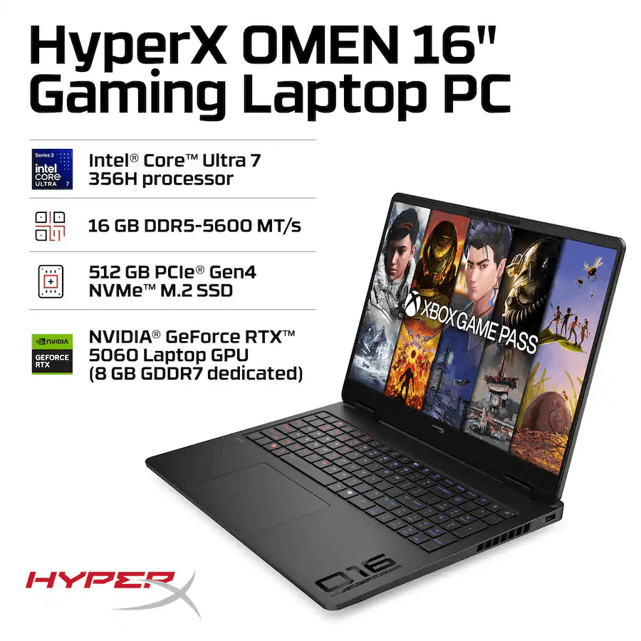 HyperX HP OMEN 16-inch RTX 5060 Gaming Laptop image 2
