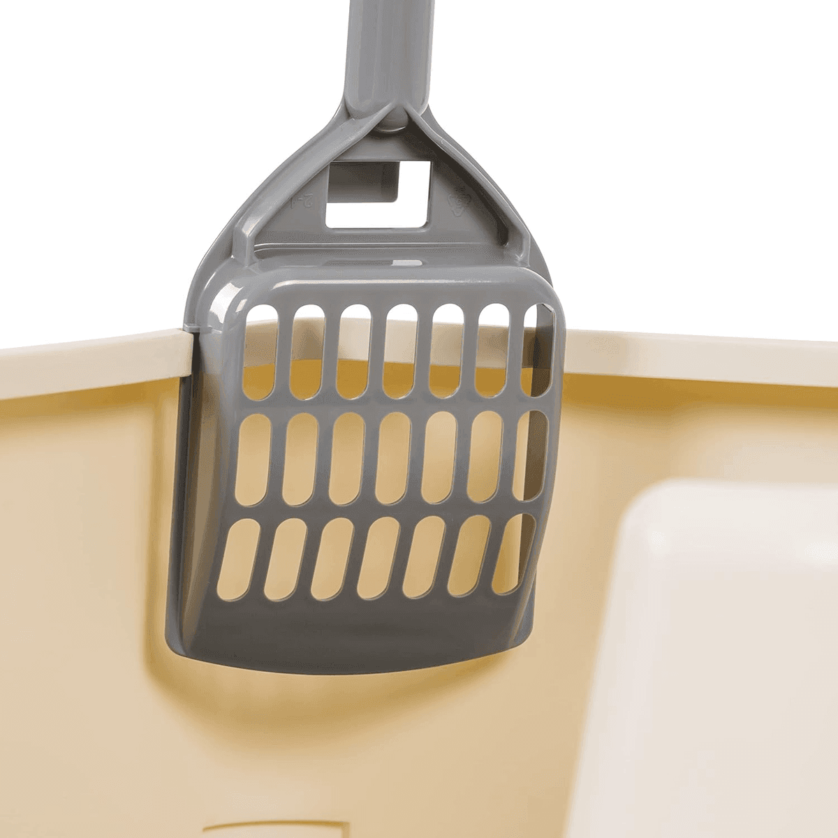 Amazon Basics Large High-Sided Cat Litter Box with Scoop image 3