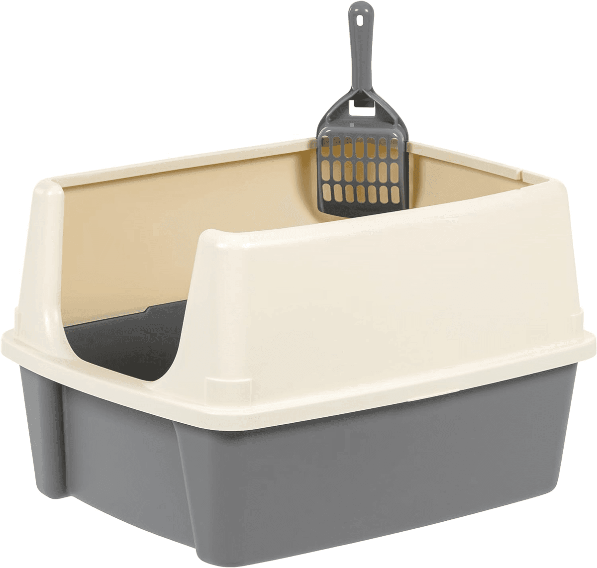 Amazon Basics Large High-Sided Cat Litter Box with Scoop image 5