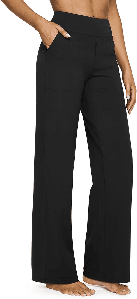 G4Free Women's Wide-Leg Yoga Pants - Black, Medium
