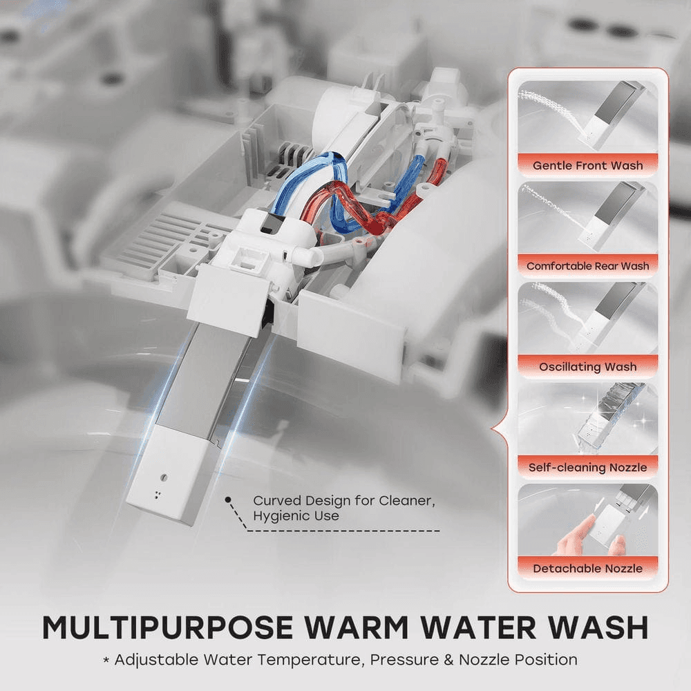 HOROW T03 Tankless Smart Toilet Bidet, Gray image 4