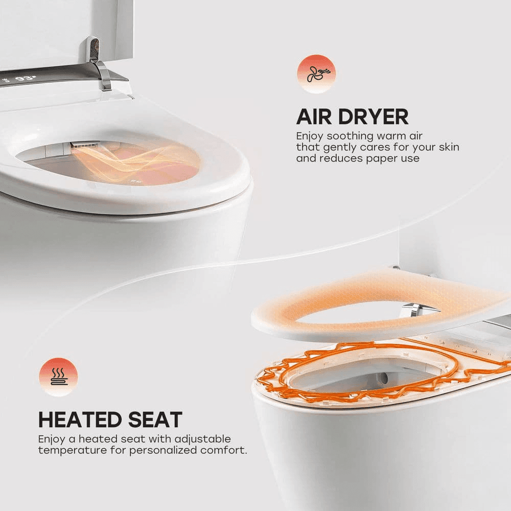 HOROW T03 Tankless Smart Toilet Bidet, Gray image 5