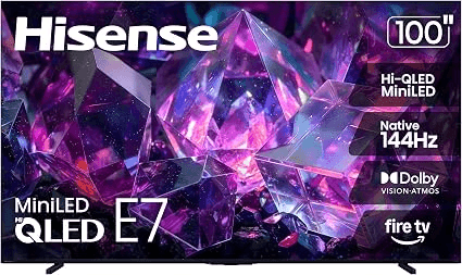 Hisense 100-inch E7 Hi-QLED Mini-LED 4K Fire TV (2026)