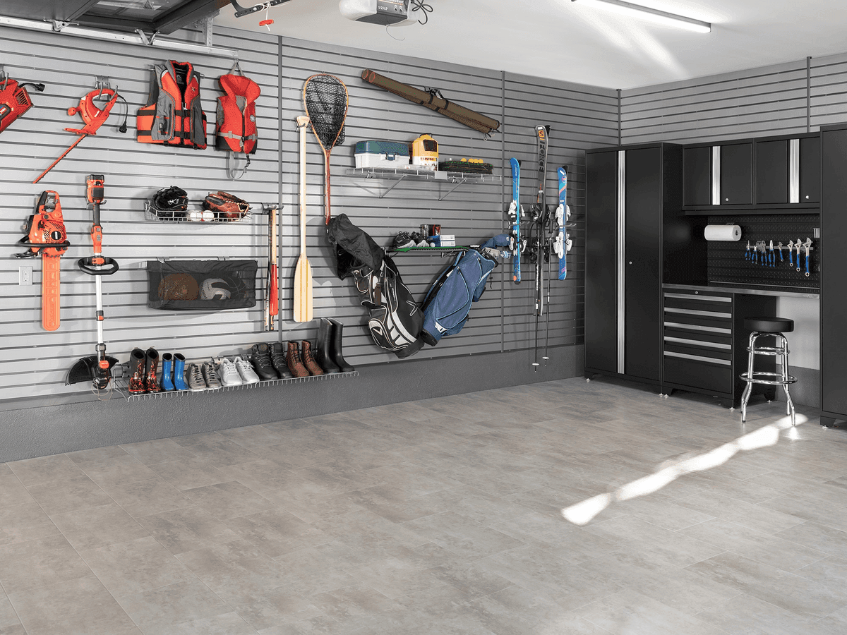 NewAge Products 40 sq ft Silver PVC Garage Slatwall image 3