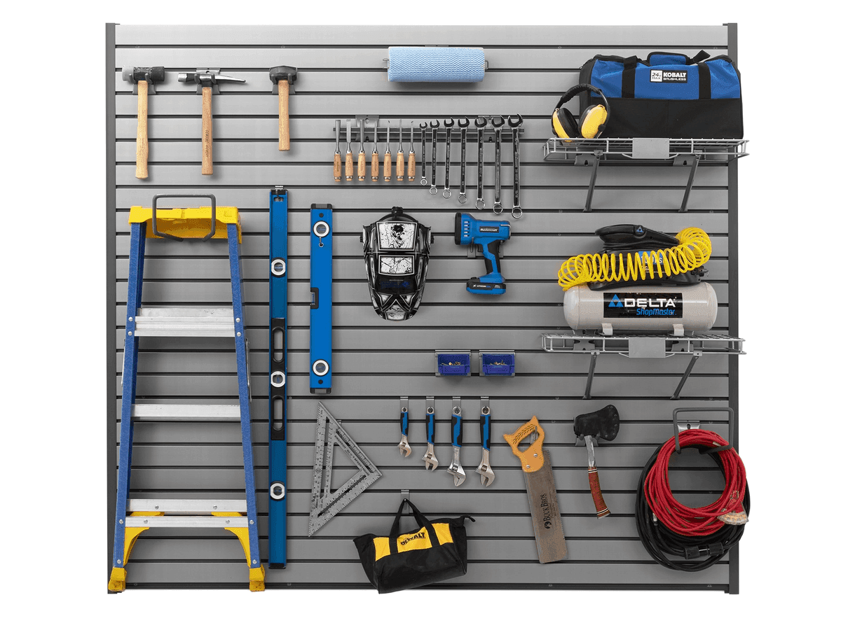 NewAge Products 40 sq ft Silver PVC Garage Slatwall image 2