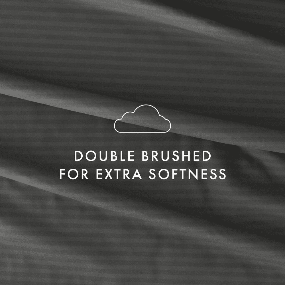 Becky Cameron 4-Piece Gray Striped Microfiber King Sheet Set image 5