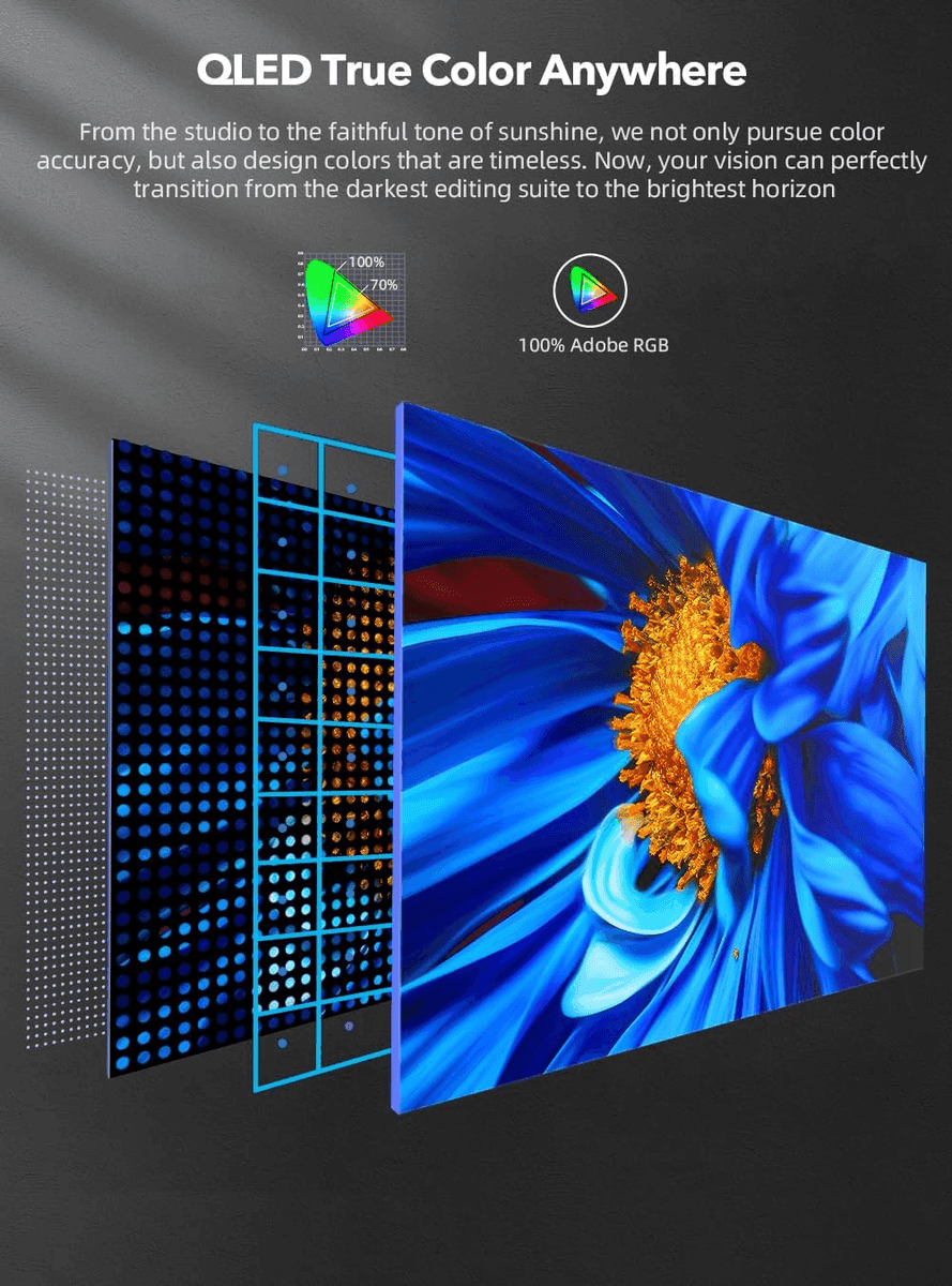 UPERFECT 15.6-inch 4K QLED Portable Monitor image 2
