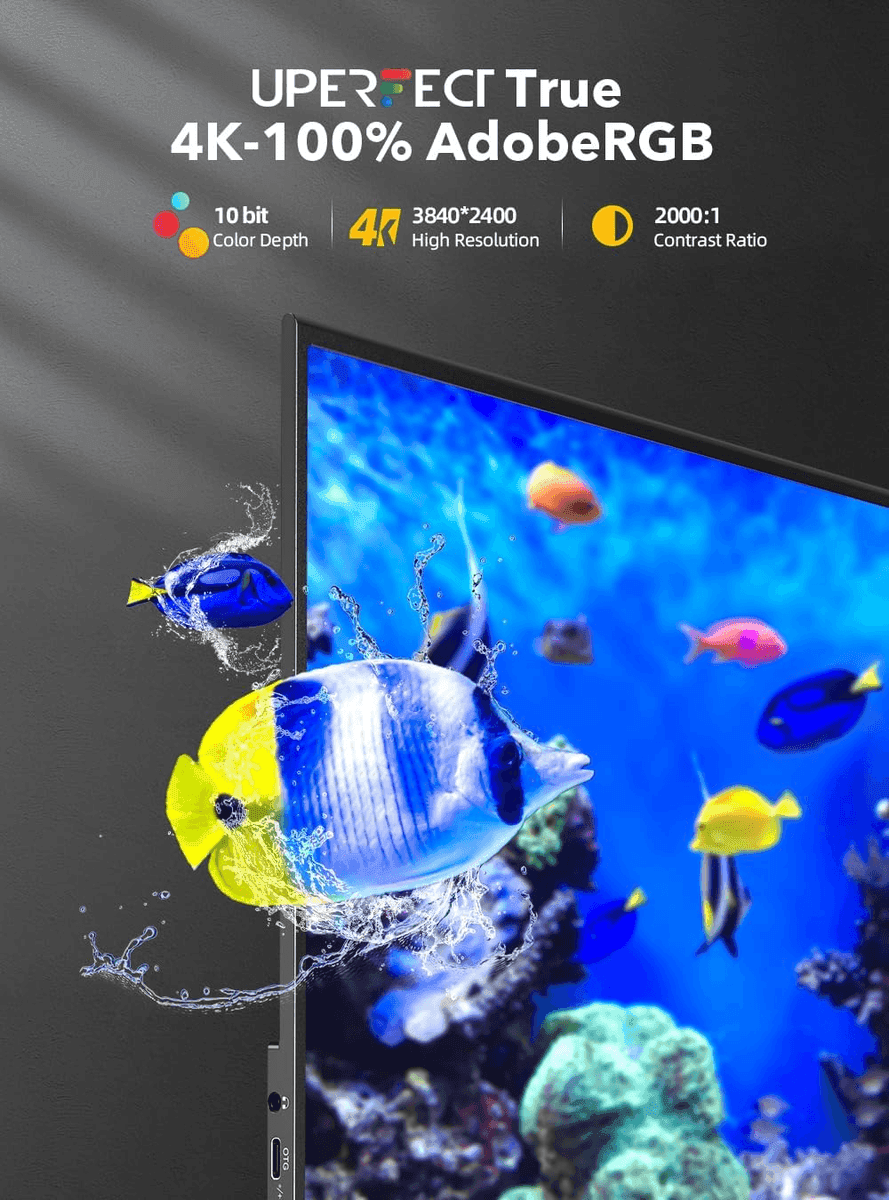 UPERFECT 15.6-inch 4K QLED Portable Monitor image 3
