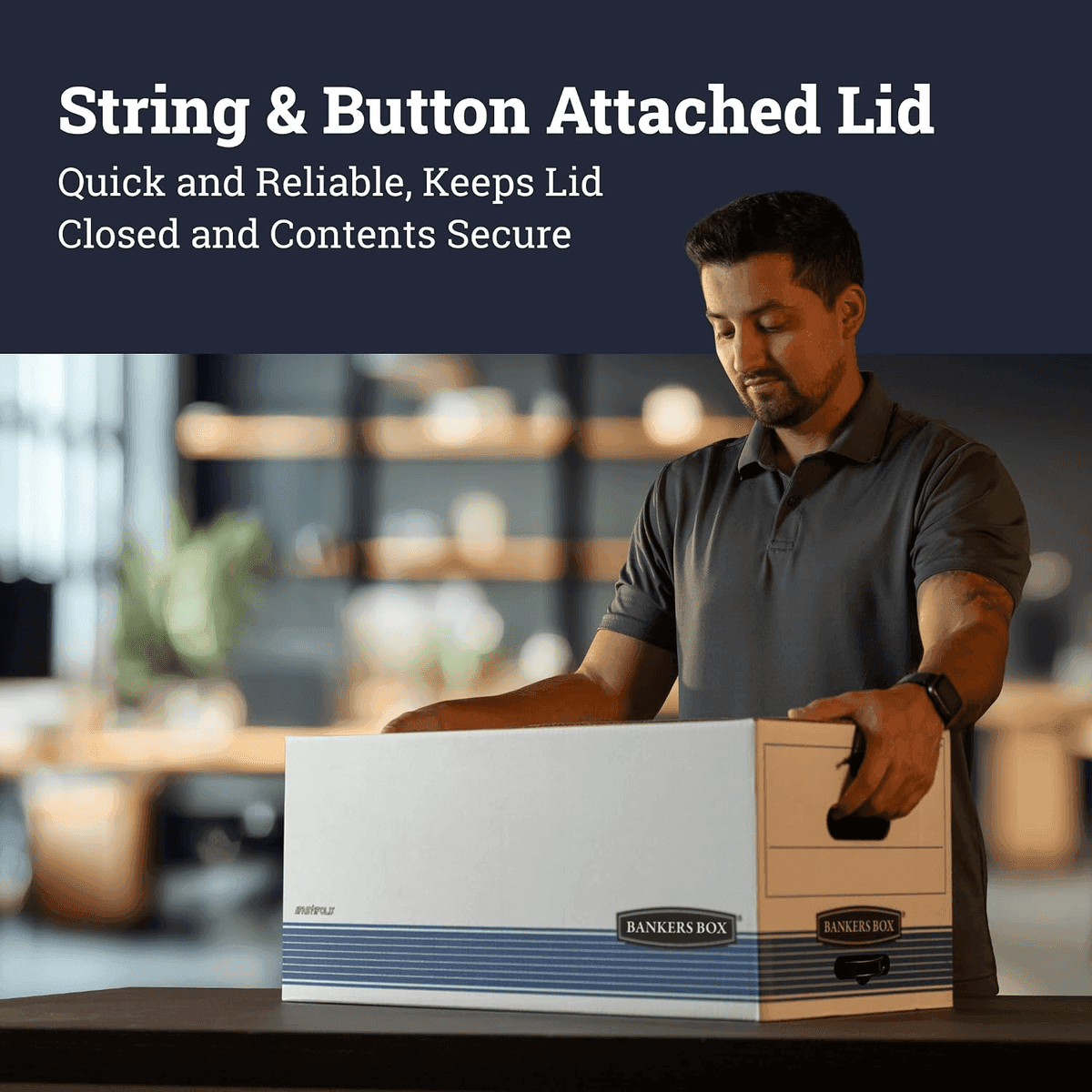 Bankers Box String & Button File Boxes, 12-Pack image 4
