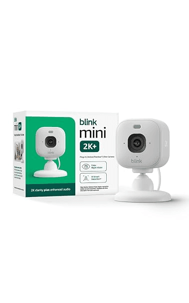 Blink Mini 2K+ Indoor Security Camera - White