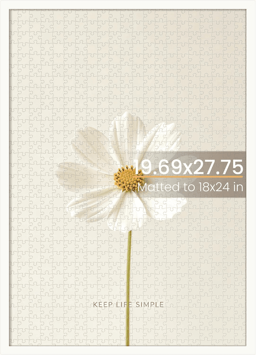 upsimples 19.7 x 27.6 in Puzzle Frame - White