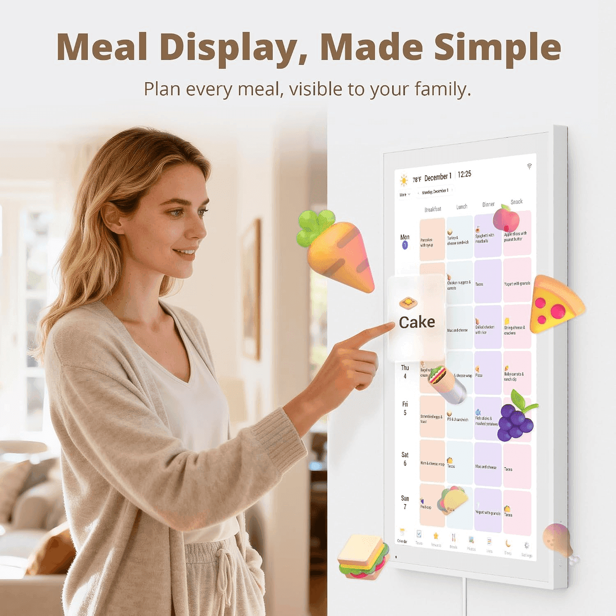 Dragon Touch 21.5-Inch 1080p Digital Calendar & Chore Chart (White) image 5