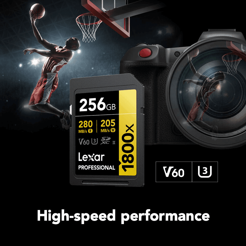 Lexar 256GB Professional 1800x UHS-II SDXC Memory Card (2-Pack) image 2