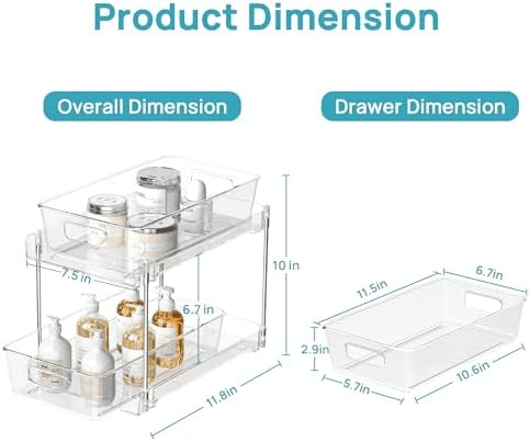 Vtopmart 4-Pack 2-Tier Pull-Out Under-Sink Organizers for $29.99 image 3