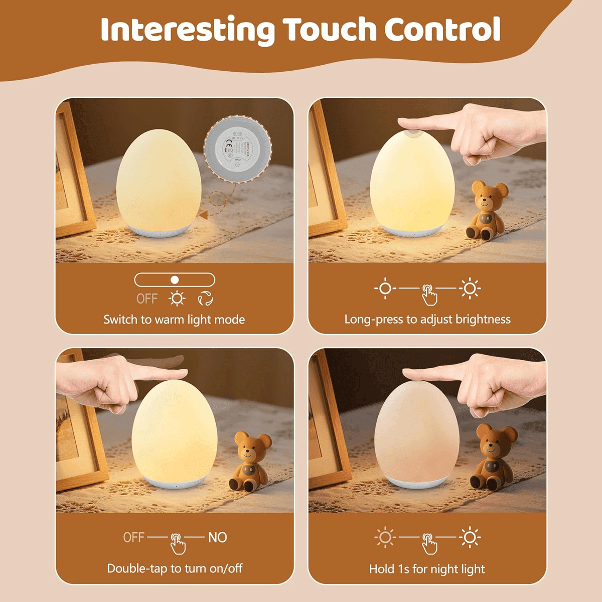 MediAcous 7-Color Rechargeable Nursery Night Light image 4