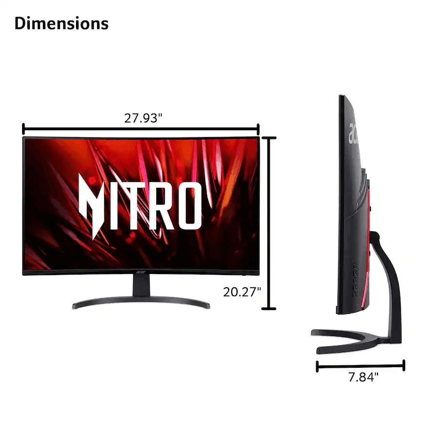 Acer Nitro 31.5-inch Curved WQHD 180Hz Gaming Monitor image 2