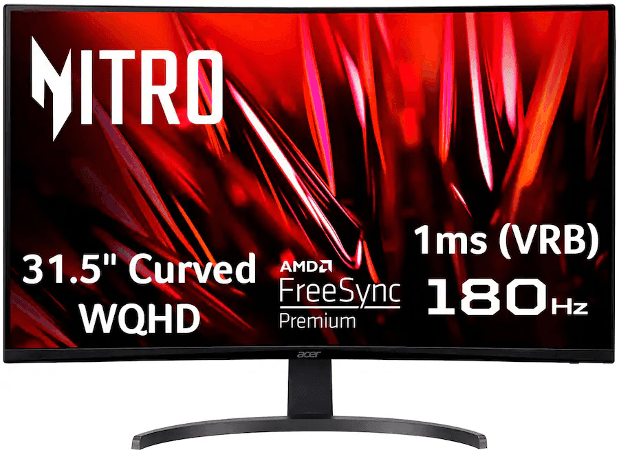 Acer Nitro 31.5-inch Curved WQHD 180Hz Gaming Monitor