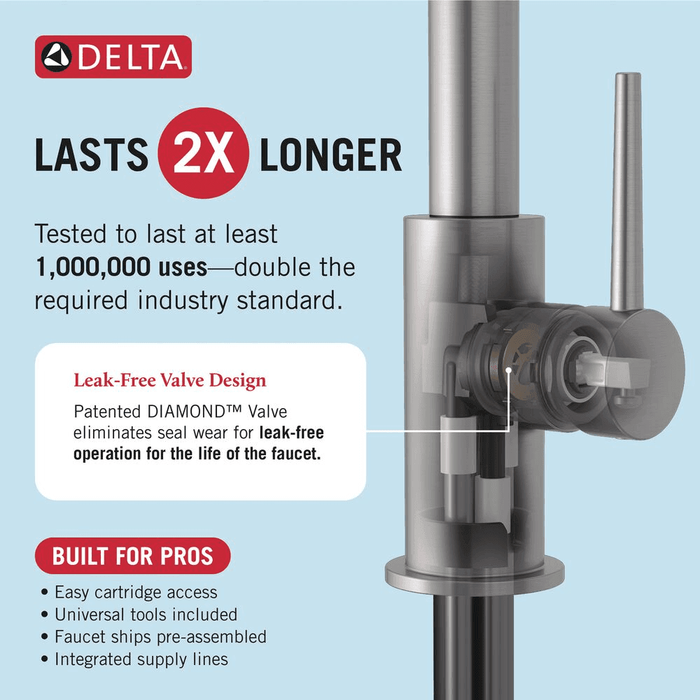 Delta Alpen Matte Black Pull-Down Kitchen Faucet with Soap Dispenser image 4