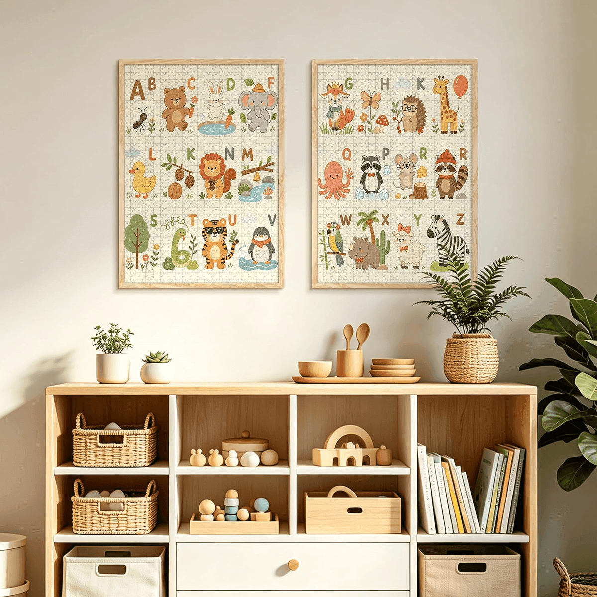 upsimples Natural 50x70cm Puzzle Frame for 1000-Piece Puzzles image 3