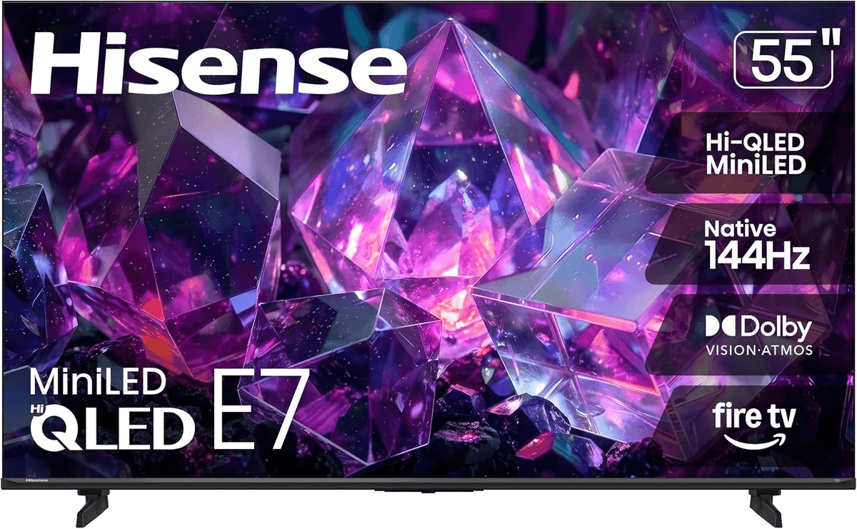 Hisense 55-Inch E7 Cinema 144Hz Mini-LED 4K Fire TV