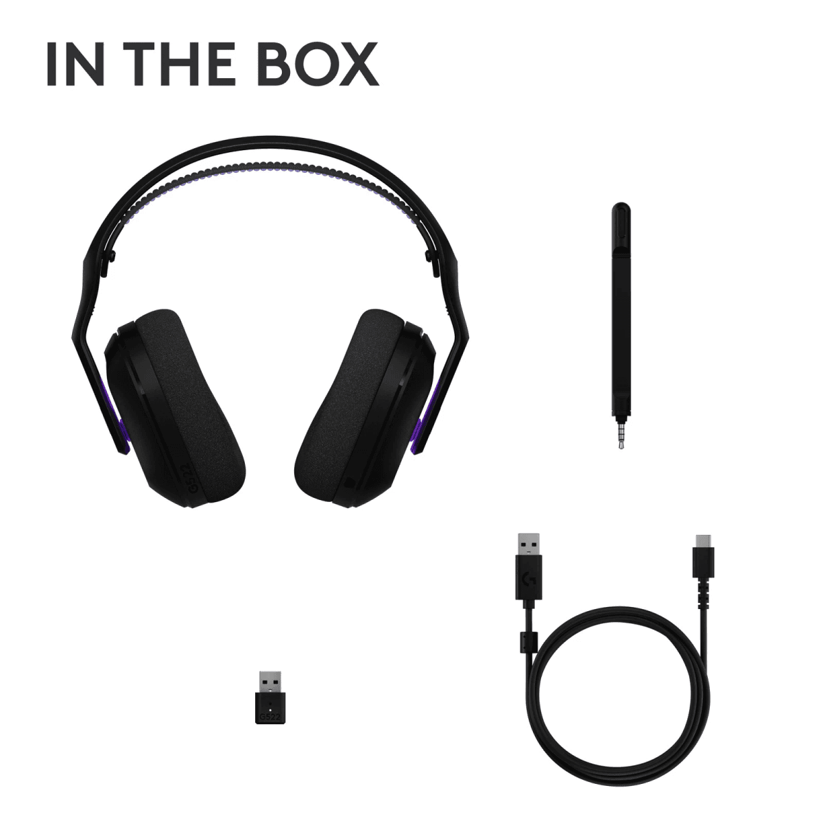 Logitech G522 LIGHTSPEED Wireless Gaming Headset - Black, Certified Refurbished image 2