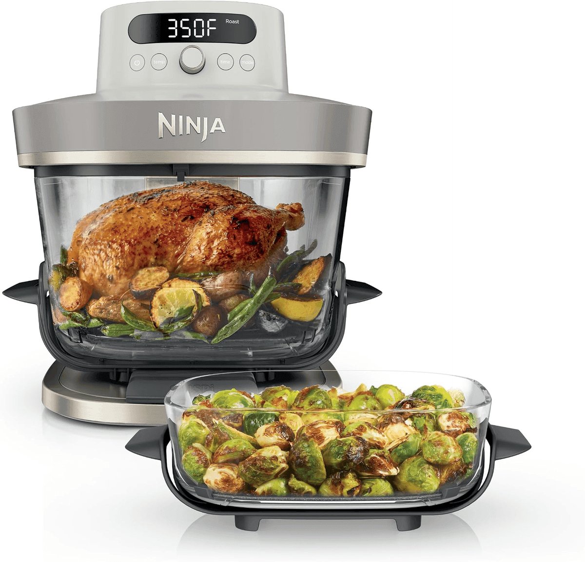 Ninja Crispi Pro 6-in-1 Glass Air Fryer - Bone & Champagne