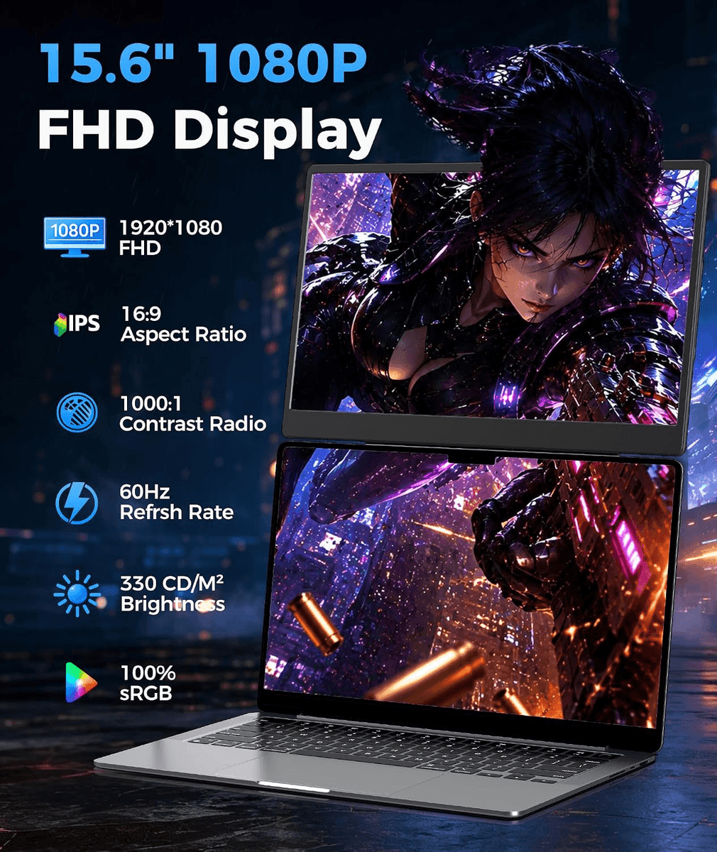 Orfibz 15.6-Inch FHD Laptop Screen Extender image 5