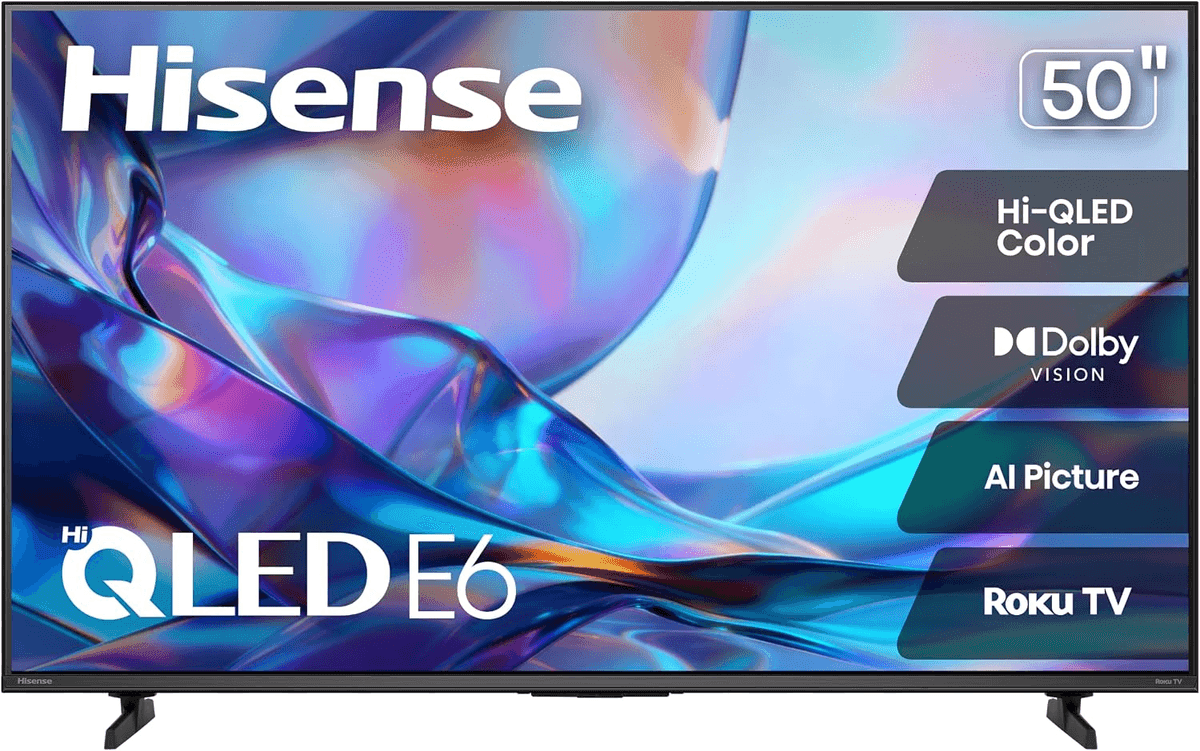 Hisense 50-Inch E6SR Hi-QLED 4K UHD Roku TV (2026 Model)