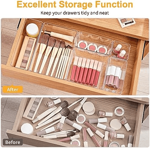 SMARTAKE 13-Piece Clear Drawer Organizer Set for $15.28 image 4