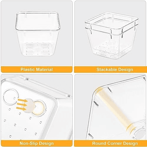 SMARTAKE 13-Piece Clear Drawer Organizer Set for $15.28 image 5