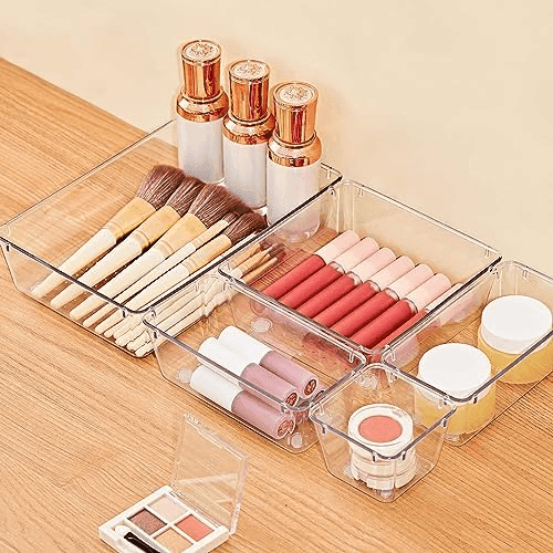 SMARTAKE 13-Piece Clear Drawer Organizer Set for $15.28 image 2