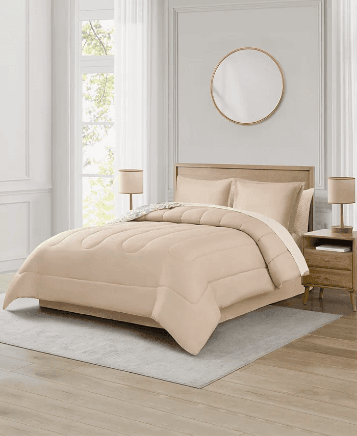 Macy's Florence Reversible 8-Piece King Comforter Set (Tan) for $32.99 image 4
