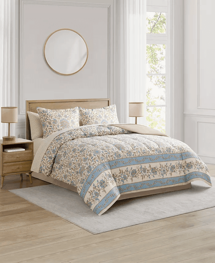 Macy's Florence Reversible 8-Piece King Comforter Set (Tan) for $32.99 image 3