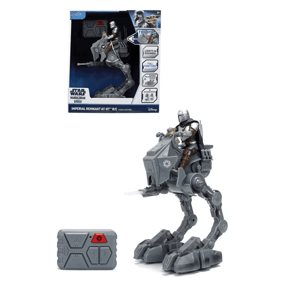 Jada Toys Star Wars Imperial Remnant AT-RT RC Walker with Mandalorian and Grogu