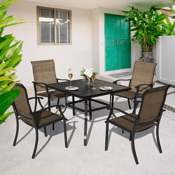 Nuu Garden 5-Piece Patio Dining Set with 4 Chairs image 3
