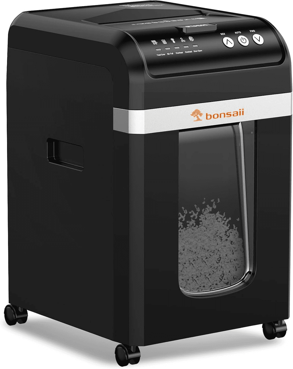 Bonsaii 200-Sheet Auto-Feed Micro-Cut Paper Shredder C283-A