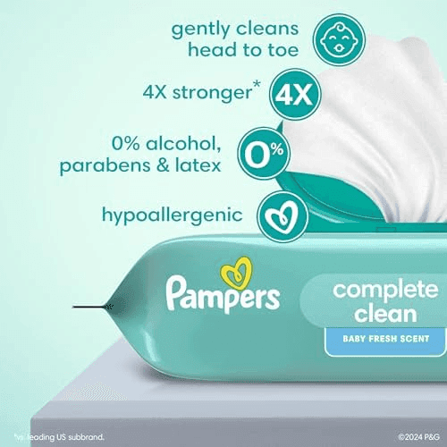 Pampers Complete Clean Baby Wipes, 72 Count - $2.69 image 3