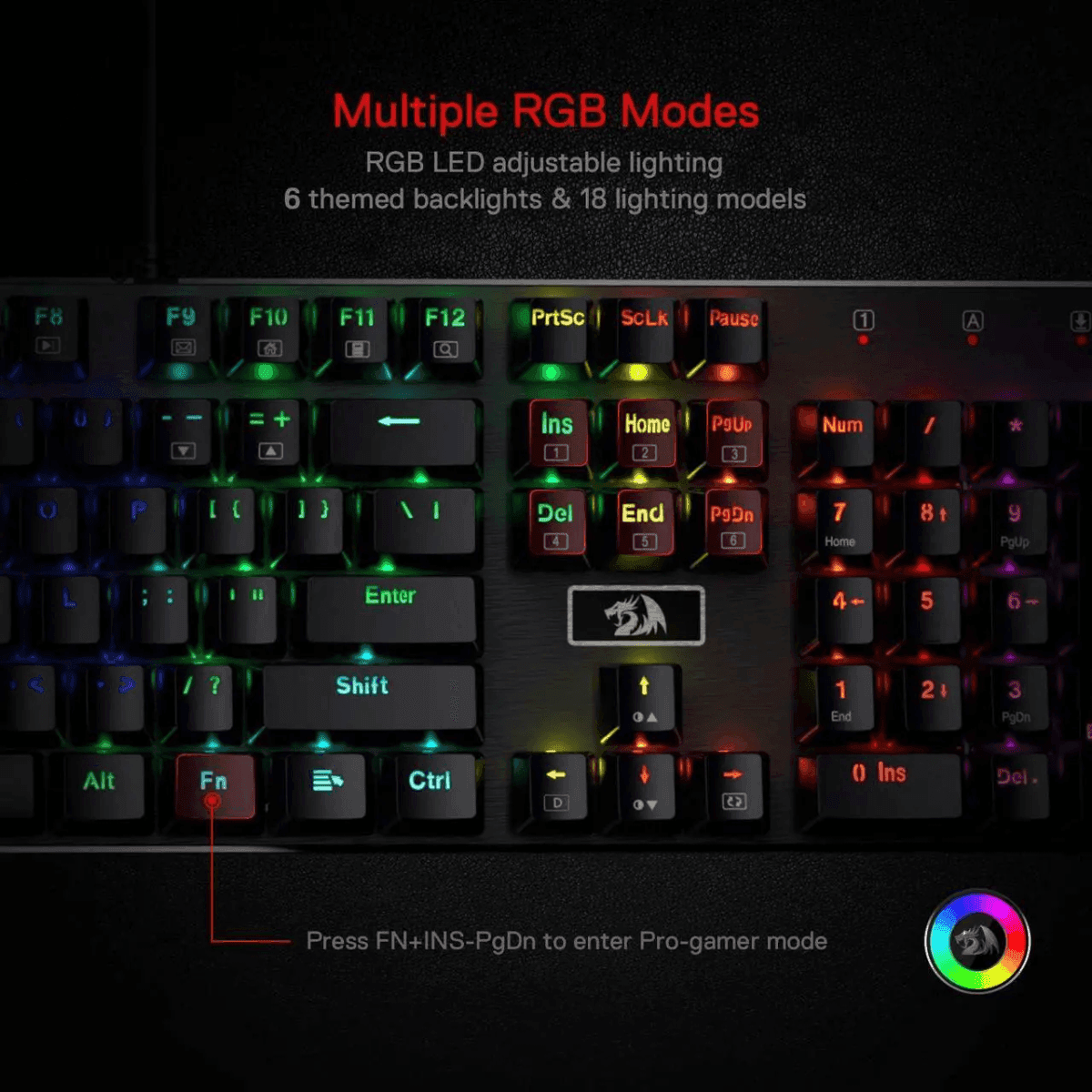 Redragon K556 RGB Mechanical Gaming Keyboard image 3