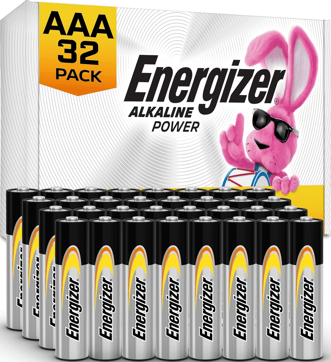 Energizer Alkaline Power AAA Batteries, 32-Pack